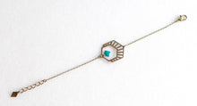 Charger l'image dans la galerie, bracelet fin bronze vert géométrique cadeau Noël Une Embellie