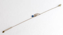 Charger l'image dans la galerie, Bracelet Origami en laiton et émail bleu marine