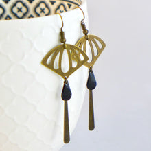 Charger l'image dans la galerie, Boucles oreilles art déco cadeau Noël créateur Une Embellie