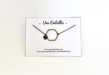 Charger l&#39;image dans la galerie, Bracelet hexagone graphique minimaliste et sequin en émail Bijou simple intemporel élégant cadeau pour femme
